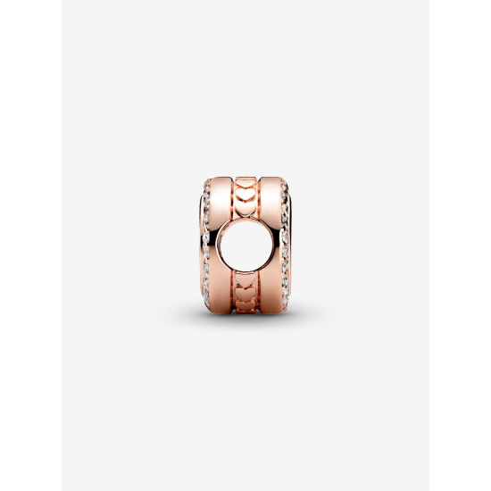 Pandora  Graveerbare Sprankelende Button Bedel Rosé verguld 788747C01 - 57221