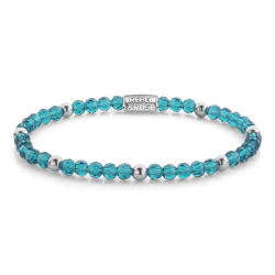 rebel and Rose armband Mix Blue Summer Glam Rocks RR-40164-S-S - 57265