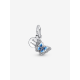 Pandora Blauwe Vlinder & Citaat Dubbele Hangende Bedel Sterlingzilver 790757C01 - 57281