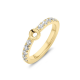 Melano Twisted Crystal Ring Goudkleurig MAAT 20 - 57294