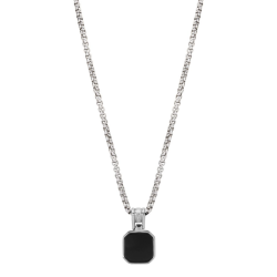 Aze jewels collier  Rolo Onyx Rocks Dore 60 cm - 57301