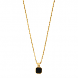Aze jewels collier  Rolo Onyx Rocks Dore 60 cm - 57301