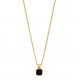Aze jewels collier  Rolo Onyx Rocks Dore 60 cm - 57301