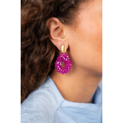 Fuchsia Oorbellen Marieke Drop S Raw CEGB156-B13728 - 57327