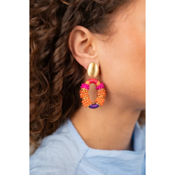 Lott Gioielli Oranje Oorbellen Elle Combi Oval Deluxe M CEGB128-B13833 - 57330