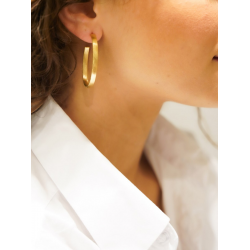 Lott Gioielli Classic Oorbellen Creool Ovaal S Brushed CLEA730-B42074 - 57336