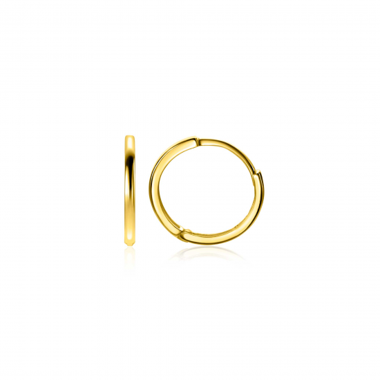 ZINZI Gold 14 karaat gouden oorringen met luxe scharniersluiting 12 x 1,2mm ZGO524 - 57345