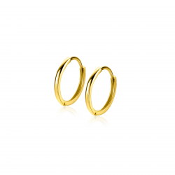 ZINZI Gold 14 karaat gouden oorringen met luxe scharniersluiting 12 x 1,2mm ZGO524 - 57345