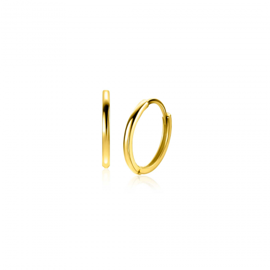 ZINZI Gold 14 karaat gouden oorringen met luxe scharniersluiting 12 x 1,2mm ZGO524 - 57345