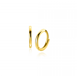 10mm ZINZI Gold 14 karaat gouden oorringen met luxe scharniersluiting 10 x 1,2mm ZGO523 - 57346