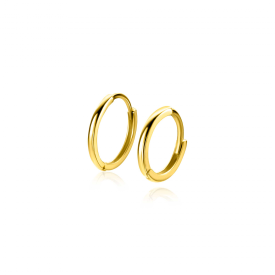 10mm ZINZI Gold 14 karaat gouden oorringen met luxe scharniersluiting 10 x 1,2mm ZGO523 - 57346