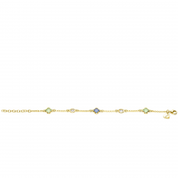 ZINZI gold plated zilveren schakel armband - 57438