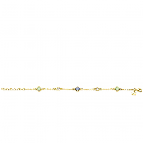 ZINZI gold plated zilveren schakel armband - 57438