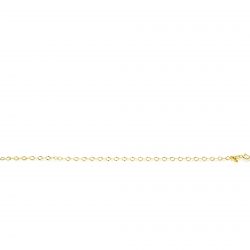ZINZI Gold 14 krt gouden armband met bewerkte ovale schakels 3mm breed - 57439