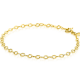 ZINZI Gold 14 krt gouden armband met bewerkte ovale schakels 3mm breed - 57439