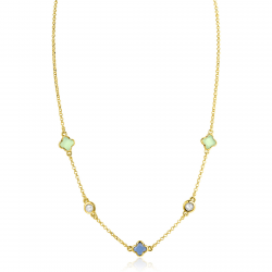 ZINZI gold plated zilveren schakelketting - 57441