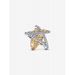 Sprankelende bedel met ster Sterlingzilver, Verguld 763590C01 - 57468