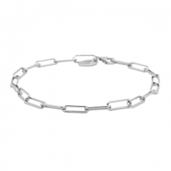 Karma armband Plain Round Square Chain - 57484