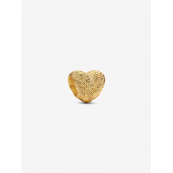 Pandora Minibedel getextureerd hart Verguld 764000C00 - 57539