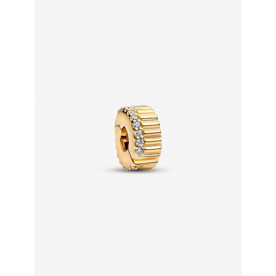 Pandora Clipbedel geribbeld Verguld 764078C01 - 57546
