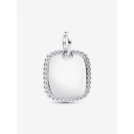 Pandora Hanger graveerbaar vierkant plaatje Sterlingzilver 394009C01 - 57566