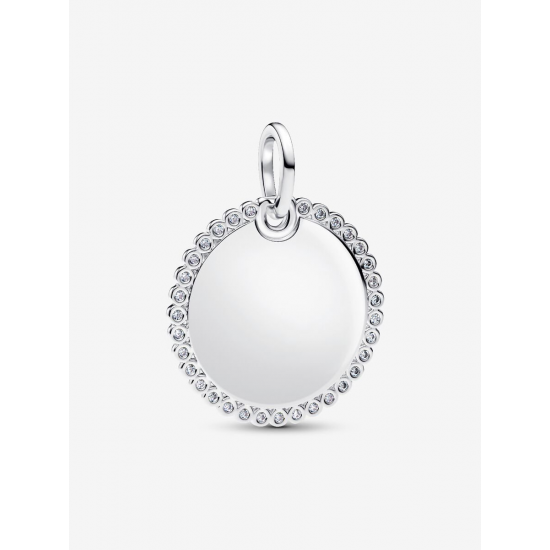 Pandora Hanger graveerbaar rond plaatje Sterlingzilver 394007C01 - 57574