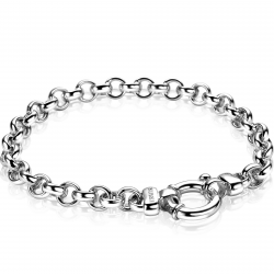 ZINZI zilveren jasseron armband 6,5mm breed ZIA1729 - 57602