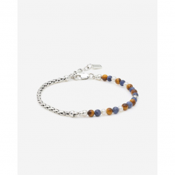 Buddha to Buddha Spirit Bead Stacking Armband Tiger Eye Sodalite Zilver E+ - G - 57625