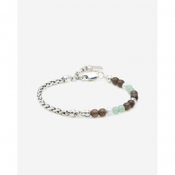 Buddha to Buddha armband Spirit Bead Stacking Aventurine Smokey Quartz Zilver - 57626