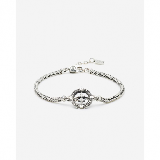 Buddha to Buddha Barbara Mini Kompas Armband Zilver 048-E+-G - 57634