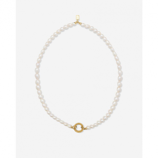 Buddha to Buddha Barbara XS Parel Ketting Verguld 45cm 032GV - 57638