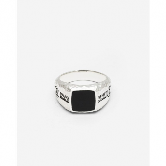 Buddha to Buddha Tangguh Small Ring Onyx Zilver maat 20 - 57648