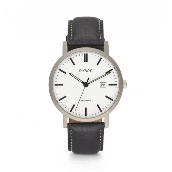 Olympic horloge Titanium - Ø40 - Leer - 57683