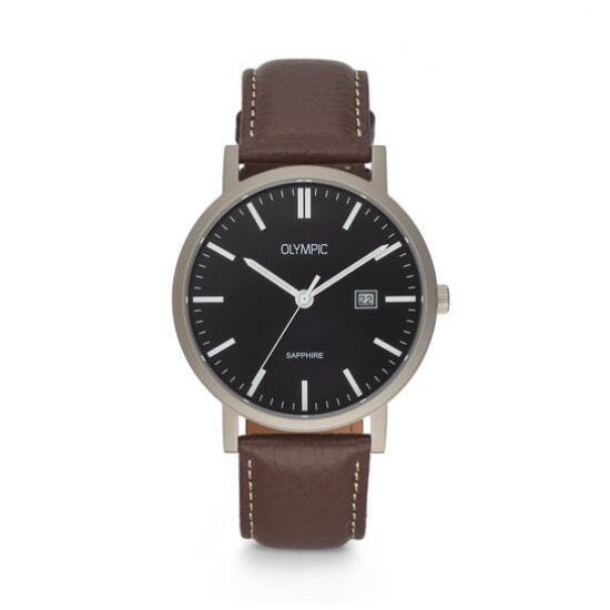 Olympic horloge Titanium - Ø40 - Leer - 57685