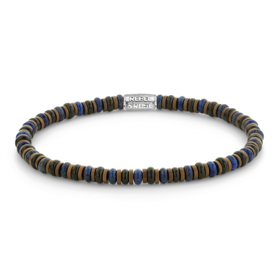 Rebel & Rose armband Slices - Mixed Blue RR-40179-S-L - 57815