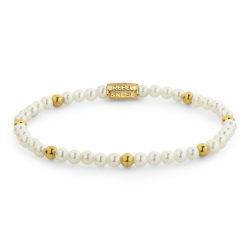 Rebel & Rose armband dames Pearl & Yellowgold maat XS - 57832
