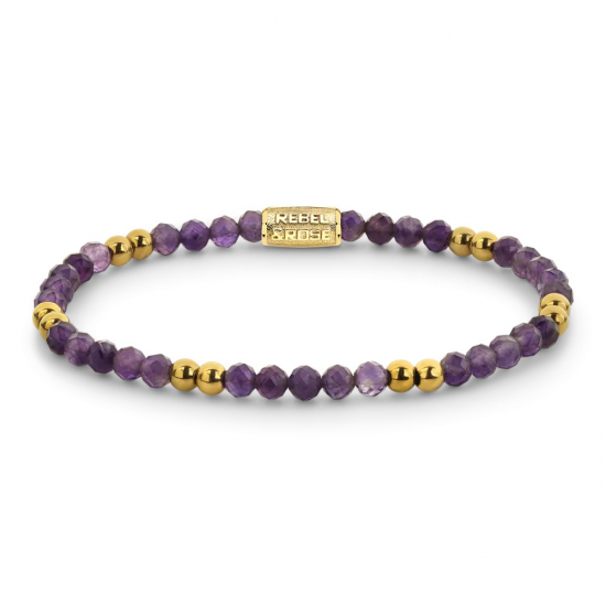 Rebel & Rose armband dames Purple & Yellowgold Glam Rocks maat XS - 57835