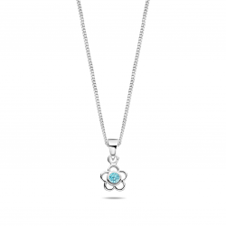Bellini kinder collier bloem met zirkonia - 57849