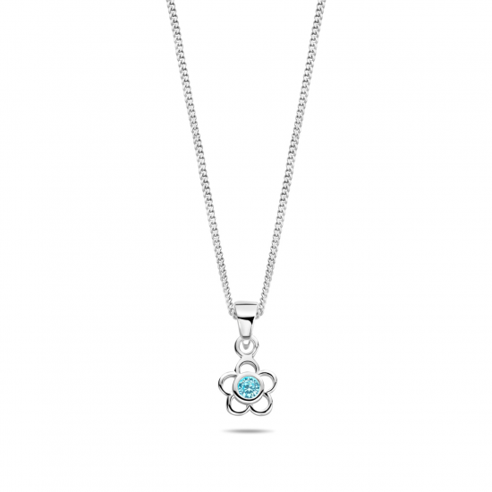 Bellini kinder collier bloem met zirkonia - 57849