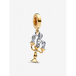 Pandora Hangende bedel Disney Belle en het Beest Lumière Sterlingzilver, Verguld - 57881