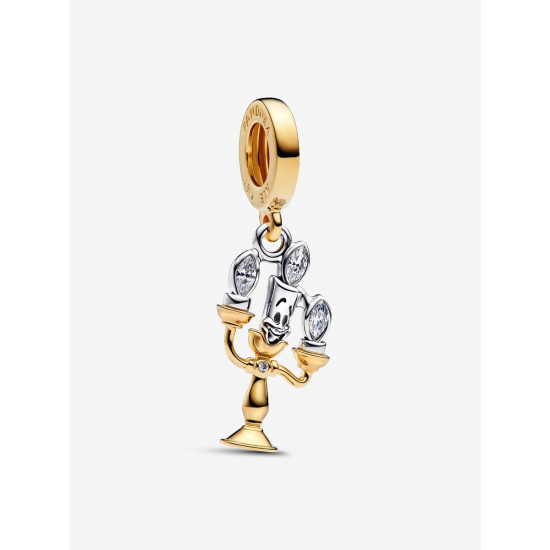 Pandora Hangende bedel Disney Belle en het Beest Lumière Sterlingzilver, Verguld - 57881