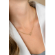 ZINZI gold plated zilveren multi-look ketting met sierlijke strik 40-43cm ZIC2677 - 57882