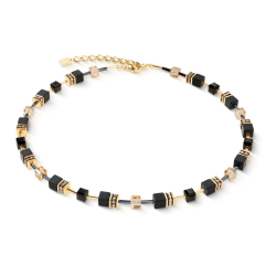 Coeur de Lion GeoCUBE® necklace Onyx black-gold 4018/10-1316 - 57903