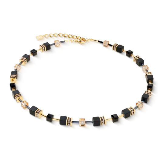 Coeur de Lion GeoCUBE® necklace Onyx black-gold 4018/10-1316 - 57903