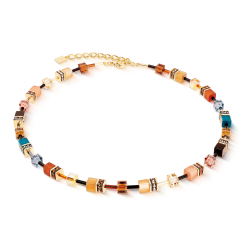 Coeur de Lion GeoCUBE® Iconic necklace Earth Mirage gold - 57906