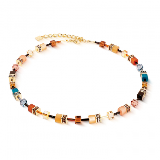 Coeur de Lion GeoCUBE® Iconic necklace Earth Mirage gold 2838/10-1131 - 57906