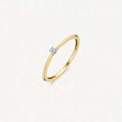 Blush Ring met briljant geslepen ƒO? 1.6 mm diamant 14k Bicolor goud maat 17.25 - 58003