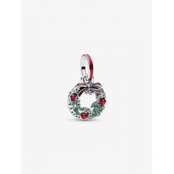 Pandora Kerstkrans Dubbele Hangende Bedel Sterlingzilver 794238C01 - 58013