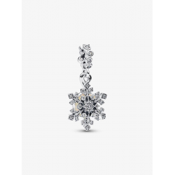 Pandora Opaalachtige Sneeuwvlok Dubbele Hangende Bedel Sterlingzilver 794142C01 - 58015