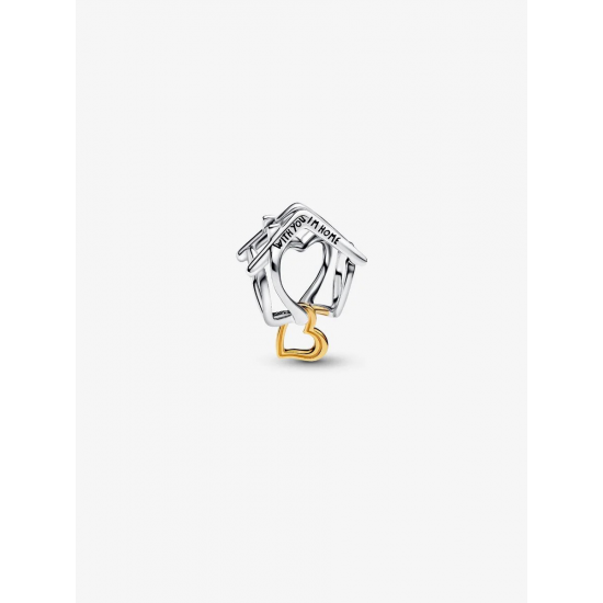 Pandora Huis en Hart Bedel Sterlingzilver, Verguld 764145C00 - 58031